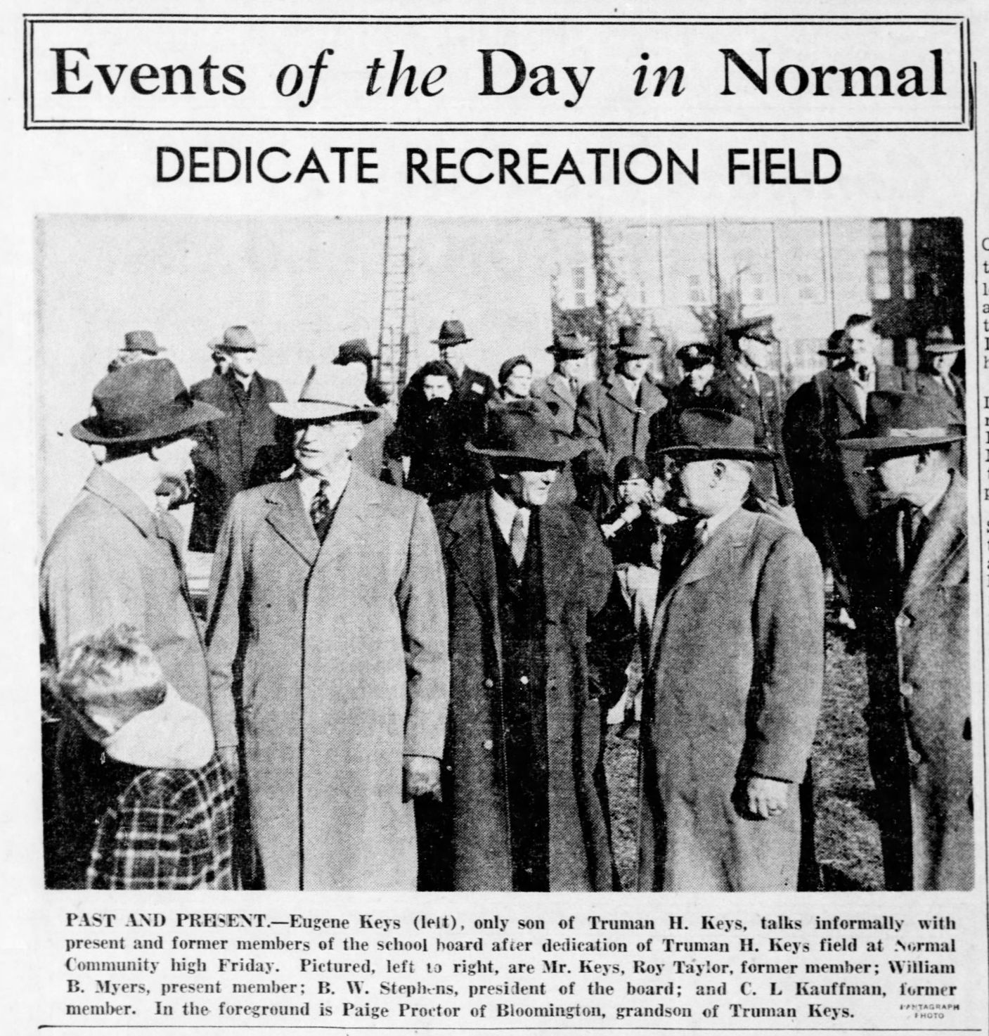 Truman Keys Field dedication
